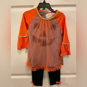 Girls Halloween Pumpkin Outfit